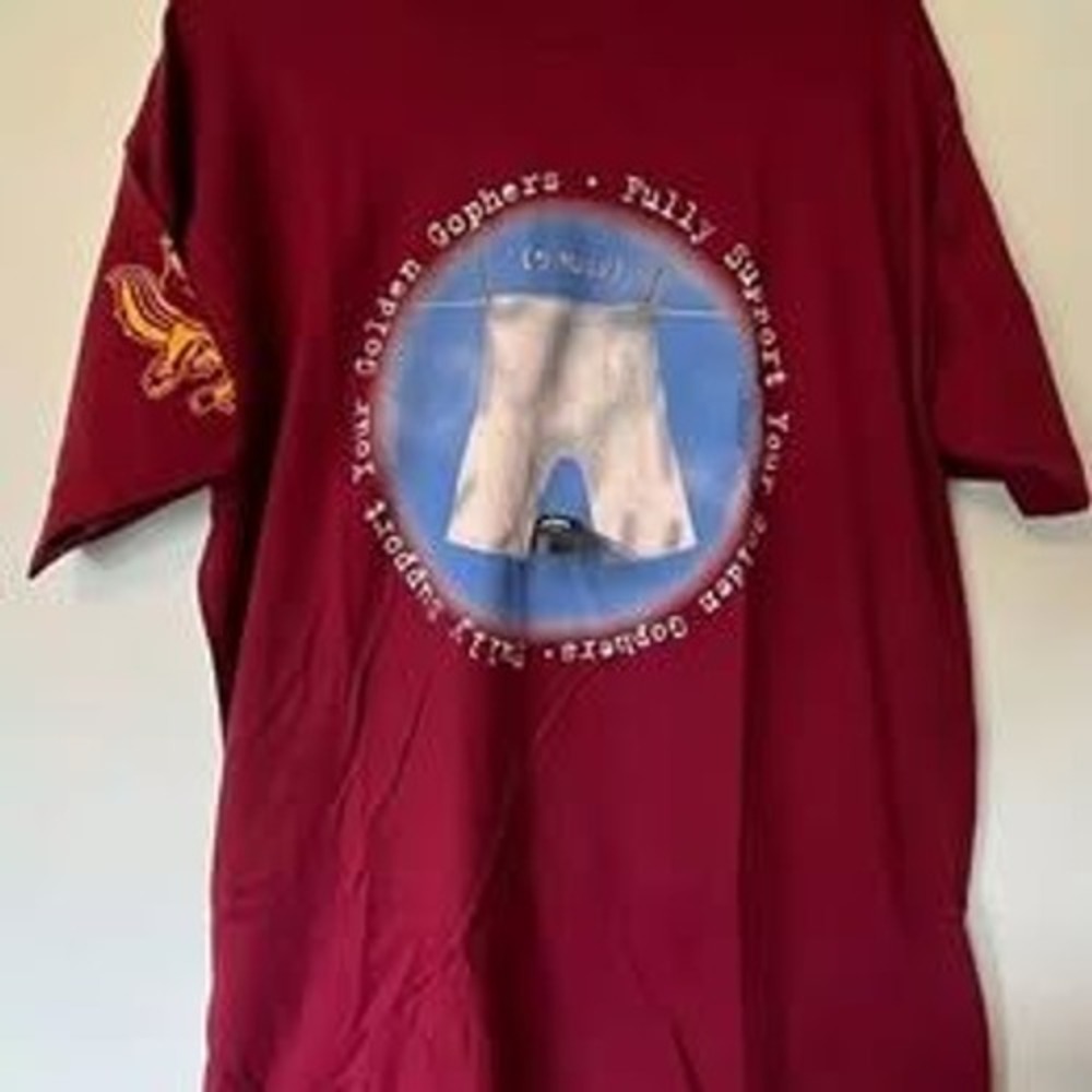 New Vintage Fruit Loom Jock Strap Support Your Minnesota Gophers Hockey Shirt XL